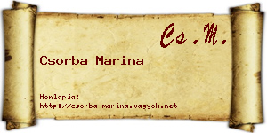 Csorba Marina névjegykártya